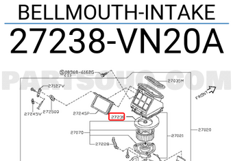 Nissan 27238VN20A BELLMOUTH-INTAKE