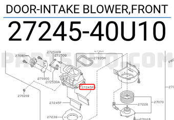 Nissan 2724540U10 DOOR-INTAKE BLOWER,FRONT