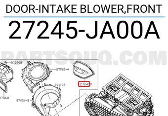 Nissan 27245JA00A DOOR-INTAKE BLOWER,FRONT