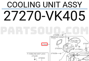 Nissan 27270VK405 COOLING UNIT ASSY