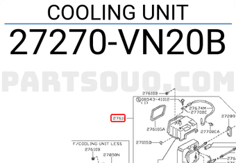 Nissan 27270VN20B COOLING UNIT