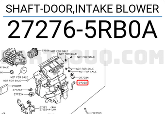 Nissan 272765RB0A SHAFT-DOOR,INTAKE BLOWER