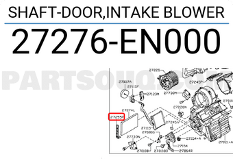 Nissan 27276EN000 SHAFT-DOOR,INTAKE BLOWER
