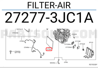 Nissan 272773JC1A FILTER-AIR