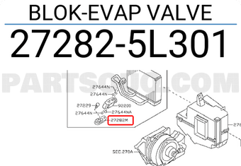 Nissan 272825L301 BLOK-EVAP VALVE