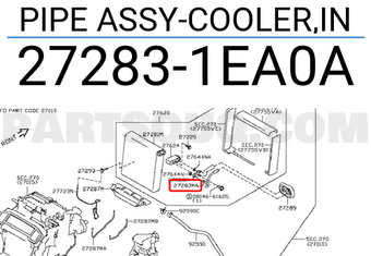 Nissan 272831EA0A PIPE ASSY-COOLER,IN