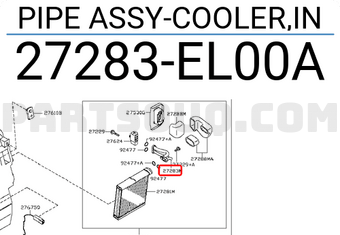 Nissan 27283EL00A PIPE ASSY-COOLER,IN