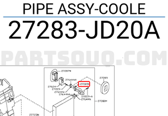 Nissan 27283JD20A PIPE ASSY-COOLE