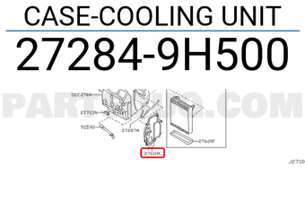 Nissan 272849H500 CASE-COOLING UNIT