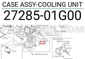 Nissan 2728501G00 CASE ASSY-COOLING UNIT