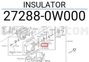 Nissan 272880W000 INSULATOR