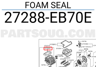 Nissan 27288EB70E FOAM SEAL