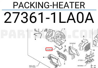 Nissan 273611LA0A PACKING-HEATER