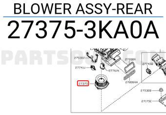 Nissan 273753KA0A BLOWER ASSY-REAR