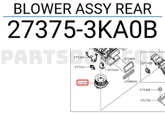 Nissan 273753KA0B BLOWER ASSY REAR