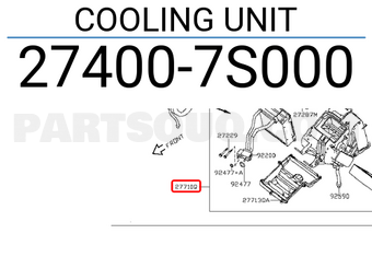 Nissan 274007S000 COOLING UNIT