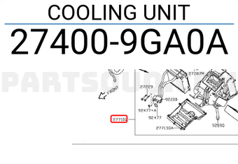 Nissan 274009GA0A COOLING UNIT