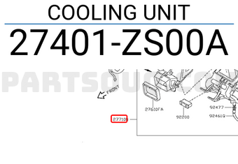 Nissan 27401ZS00A COOLING UNIT