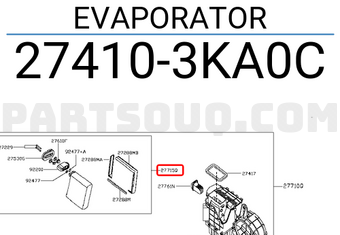 Nissan 274103KA0C EVAPORATOR