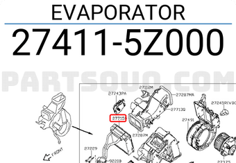 Nissan 274115Z000 EVAPORATOR