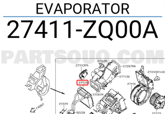Nissan 27411ZQ00A EVAPORATOR