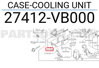 Nissan 27412VB000 CASE-COOLING UNIT