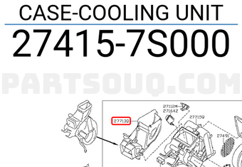 Nissan 274157S000 CASE-COOLING UNIT