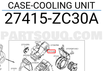 Nissan 27415ZC30A CASE-COOLING UNIT