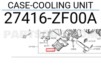 Nissan 27416ZF00A CASE-COOLING UNIT
