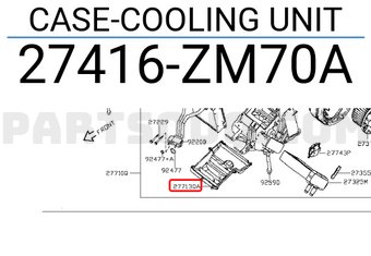 Nissan 27416ZM70A CASE-COOLING UNIT