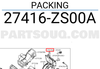 Nissan 27416ZS00A PACKING