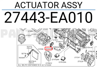 Nissan 27443EA010 ACTUATOR ASSY