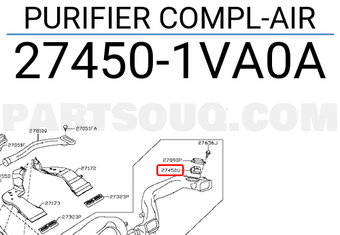 Nissan 274501VA0A PURIFIER COMPL-AIR
