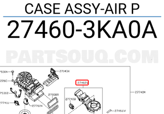 Nissan 274603KA0A CASE ASSY-AIR P