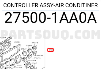 Nissan 275001AA0A CONTROLLER ASSY-AIR CONDITINER