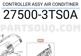 Nissan 275003TS0A CONTROLLER ASSY AIR CONDITINER