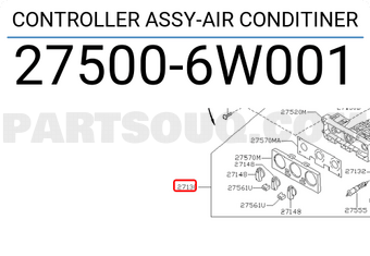 Nissan 275006W001 CONTROLLER ASSY-AIR CONDITINER