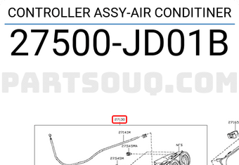 Nissan 27500JD01B CONTROLLER ASSY-AIR CONDITINER