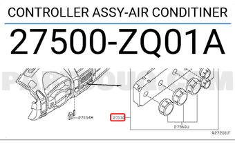 Nissan 27500ZQ01A CONTROLLER ASSY-AIR CONDITINER
