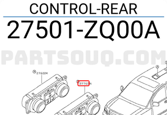 Nissan 27501ZQ00A CONTROL-REAR