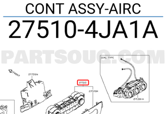 Nissan 275104JA1A CONT ASSY-AIRC