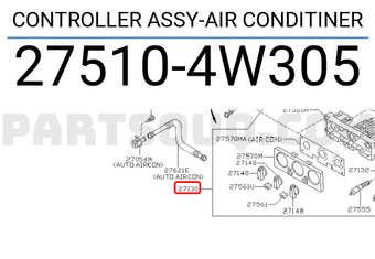 Nissan 275104W305 CONTROLLER ASSY-AIR CONDITINER