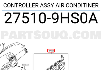 Nissan 275109HS0A CONTROLLER ASSY AIR CONDITINER