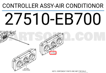 Nissan 27510EB700 CONTROLLER ASSY-AIR CONDITIONOR