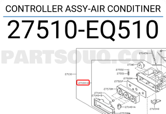 Nissan 27510EQ510 CONTROLLER ASSY-AIR CONDITINER