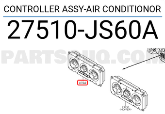 Nissan 27510JS60A CONTROLLER ASSY-AIR CONDITIONOR