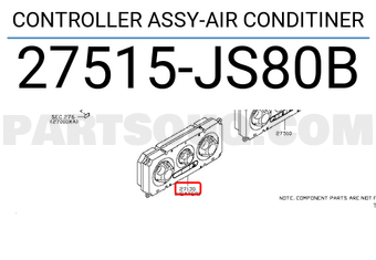 Nissan 27515JS80B CONTROLLER ASSY-AIR CONDITINER