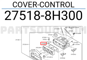 Nissan 275188H300 COVER-CONTROL