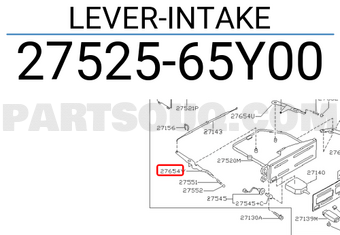 Nissan 2752565Y00 LEVER-INTAKE