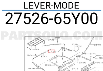 Nissan 2752665Y00 LEVER-MODE